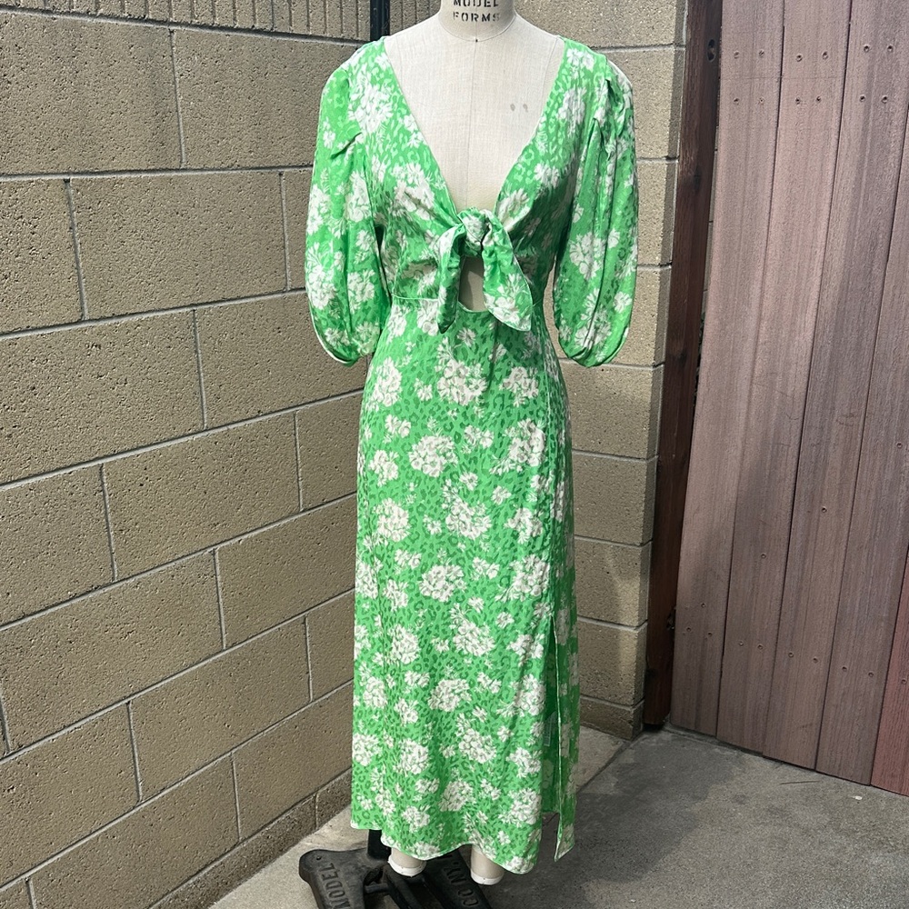 RIVER ISLAND | Brand New Women’s 14 Green Floral Dress
